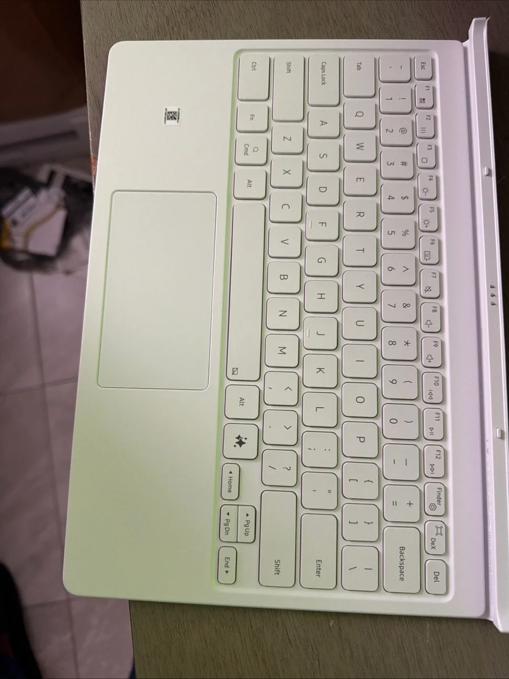 Samsung Book Cover Keyboard for Galaxy Tab S10+/S9+/S9 FE+, White (DX825)